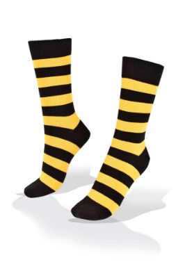 Picture of Black and Yellow Stripes Socks