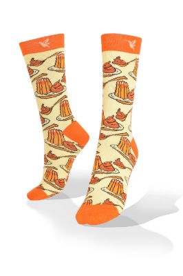 Picture of Flan Dessert with Dulce de Leche Exclusive Aves del Plata™ Design Socks 