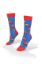 Picture of French Fries on Blue with Red Border Socks