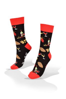 Picture of Wine and Cheese Socks