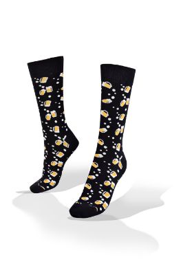 Picture of Beer Chops on Black Socks