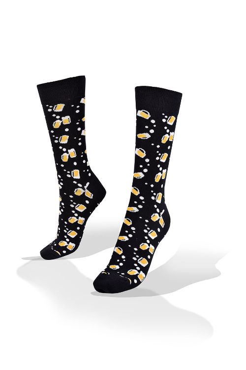 Picture of Beer Chops on Black Socks