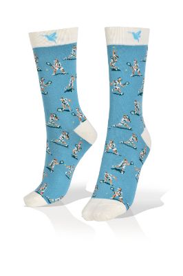 Picture of Tennis Players on Blue Exclusive Socks 