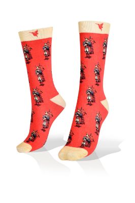 Picture of Scottish Bagpipers on Red Socks