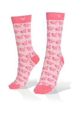 Picture of Pigs on Pink Socks